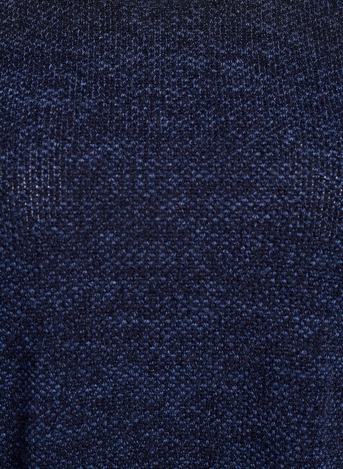 Bluzka z dlugim rekawem ze struktura, Niebieskie, Packshot image number 2