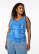 Tank top w paski o prazkowanej strukturze, Niebieskie, Model image number 0