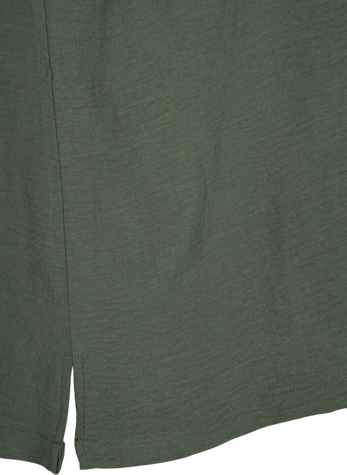 Top bez rekaw&oacute;w z marszczeniami, Zielony, Packshot image number 4