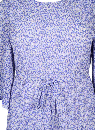 Kwiecista plisowana sukienka ze sznurkiem, Small Flower AOP, Packshot image number 2