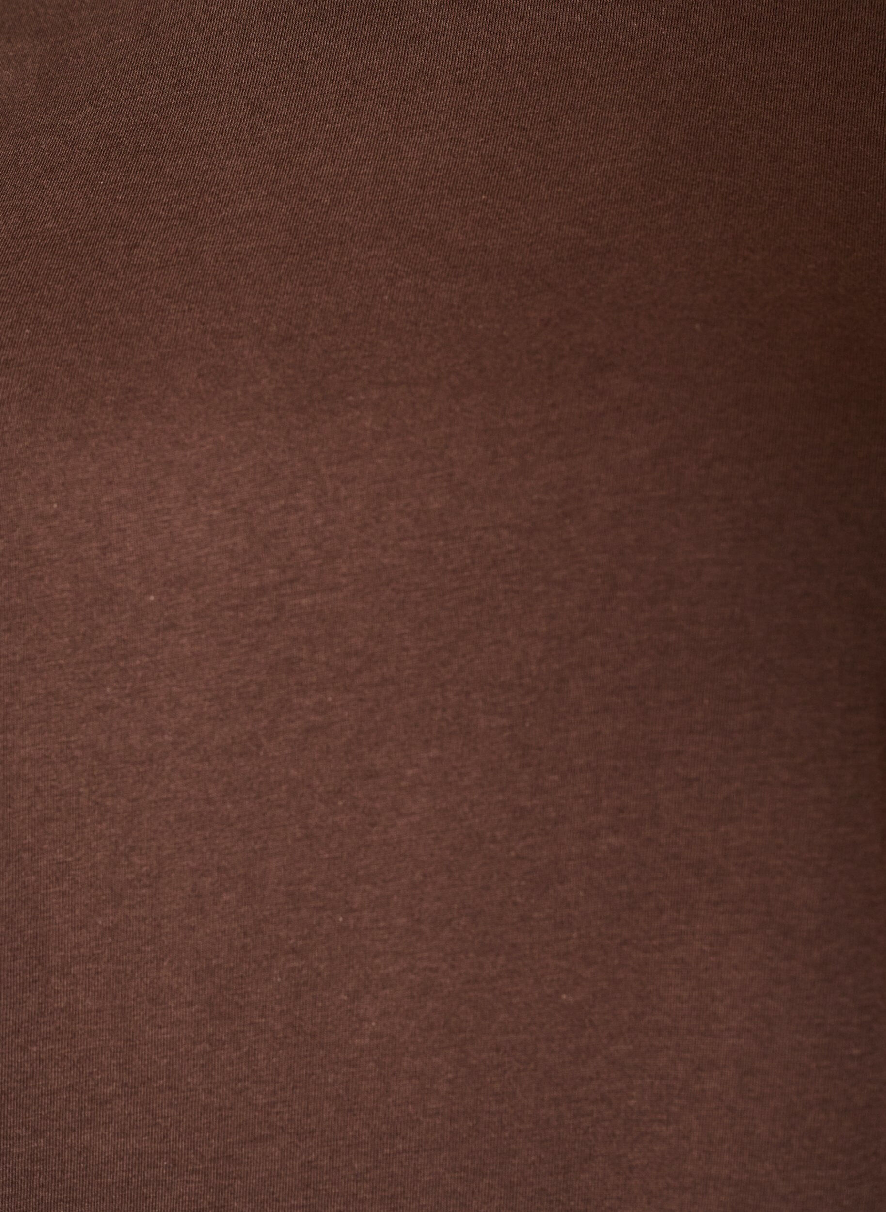 ZizziT-shirt z asymetrycznym koronkowym wykonczeniem, Brązowy, Packshot image number 2