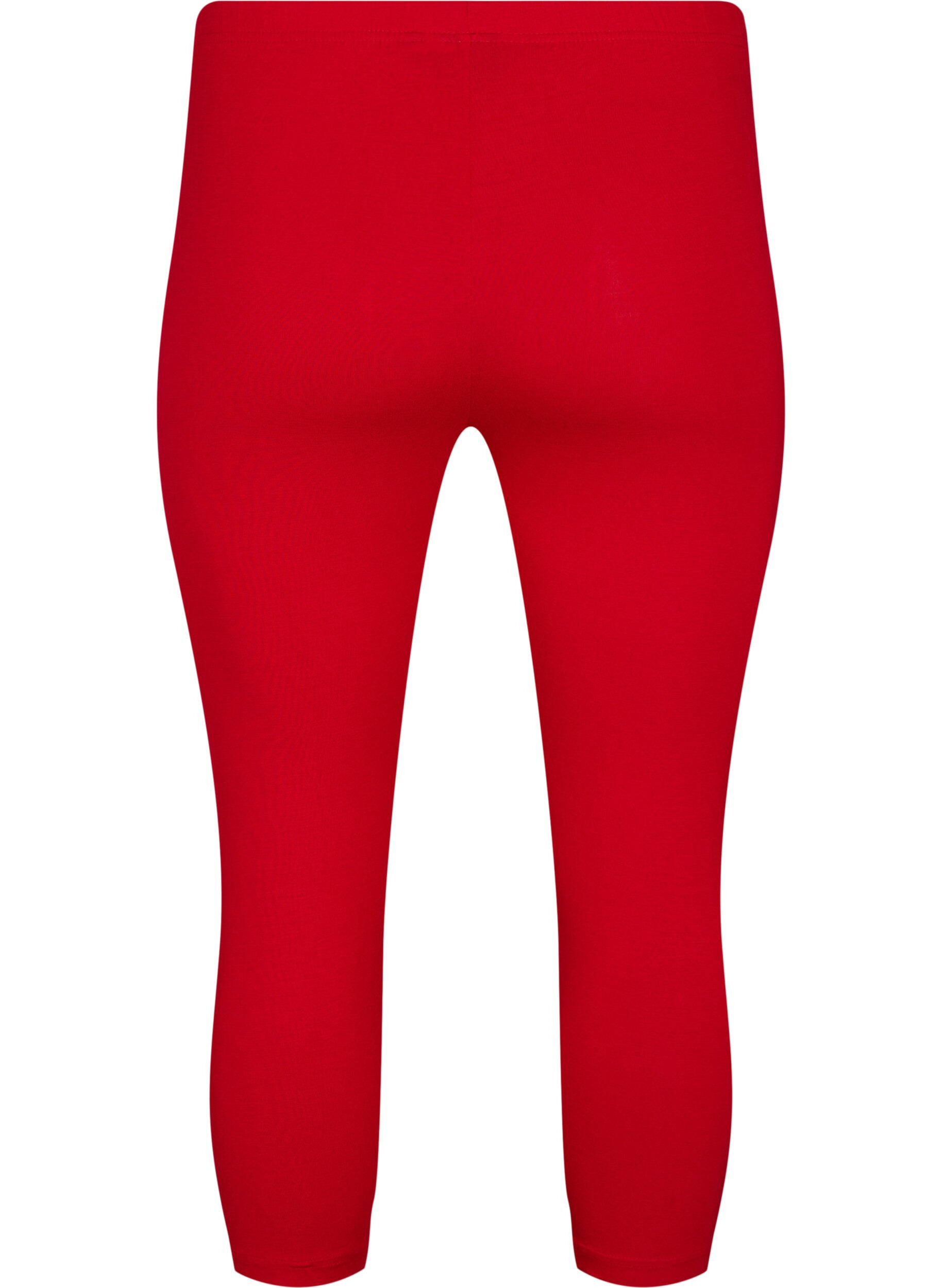 Zizzi 3/4-length wiskozowe legginsy w stylu basic, Czerwony, Packshot image number 1