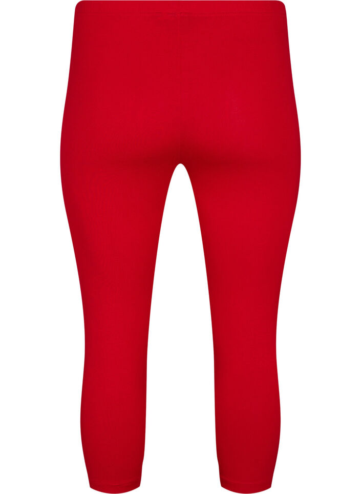 3/4-length wiskozowe legginsy w stylu basic, Czerwony, Packshot image number 1