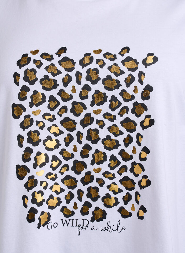 T-shirt w panterke, Bright White w. Leo, Packshot image number 2