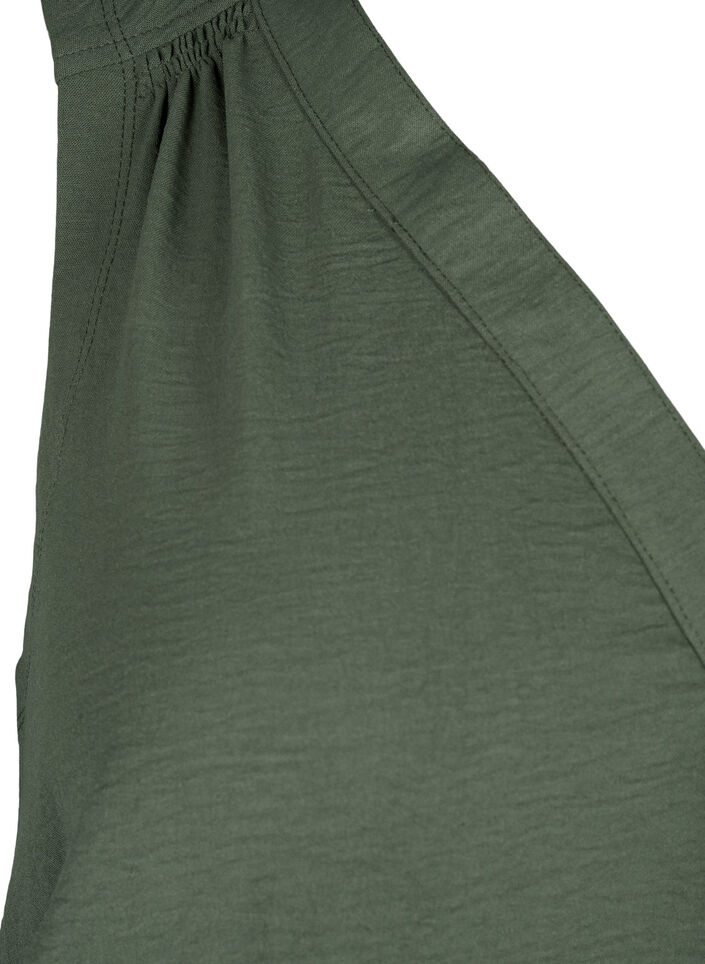 Top bez rekaw&oacute;w z marszczeniami, Zielony, Packshot image number 3