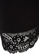 Legginsy 3/4 w stylu basic z koronkowymi brzegami, Czarne, Packshot image number 2