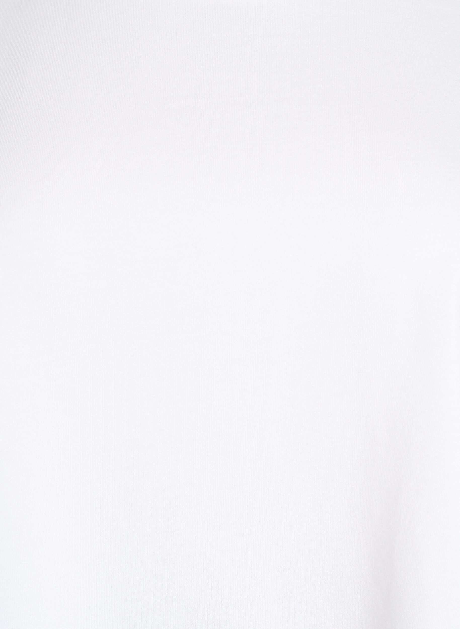 Zizzi Boxy t-shirt bawelniany, Biały, Packshot image number 2