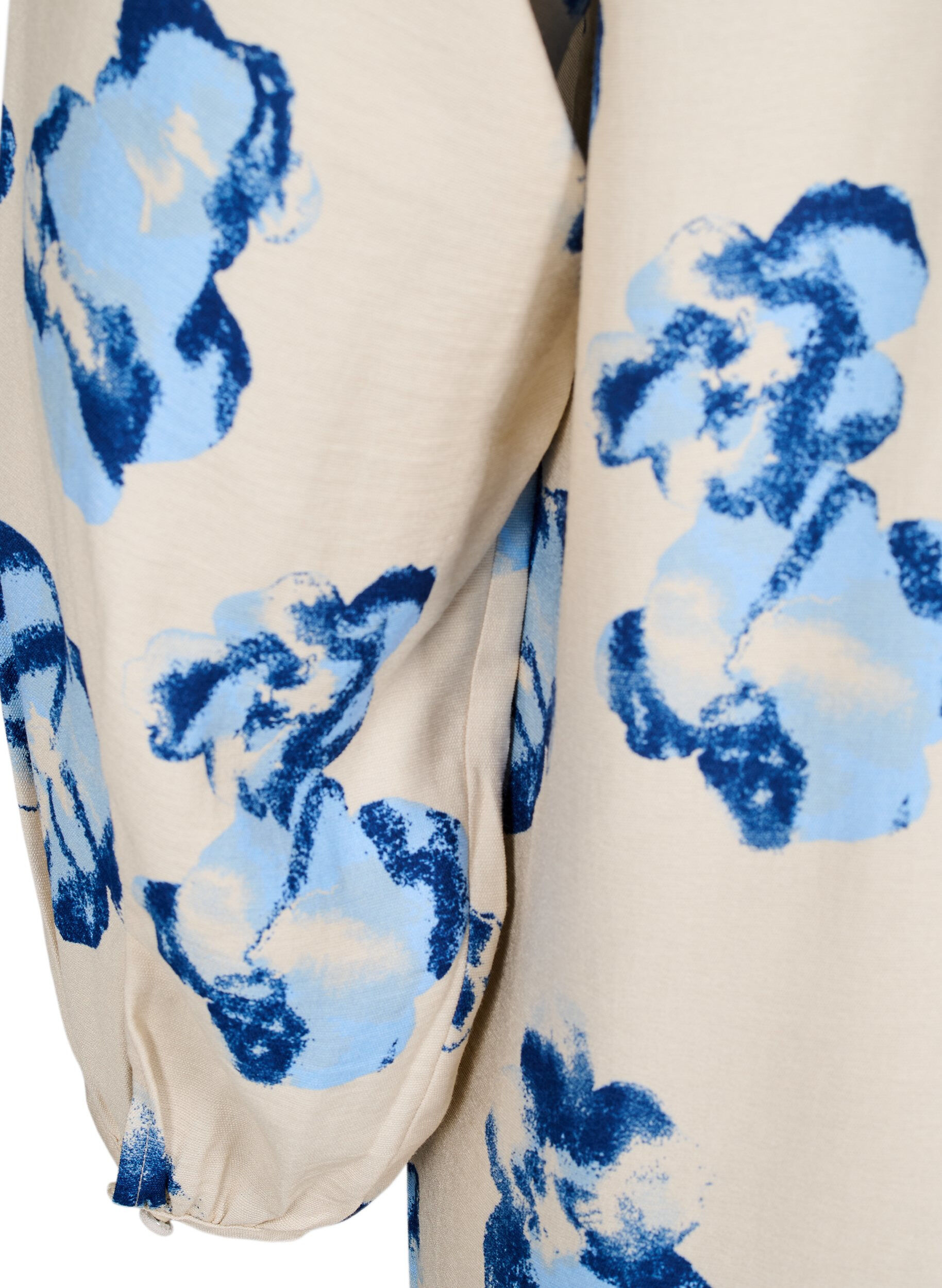 Zizzi Sukienka do kolan z dlugimi rekawami i krojem w ksztalcie litery A, Biały, Packshot image number 3