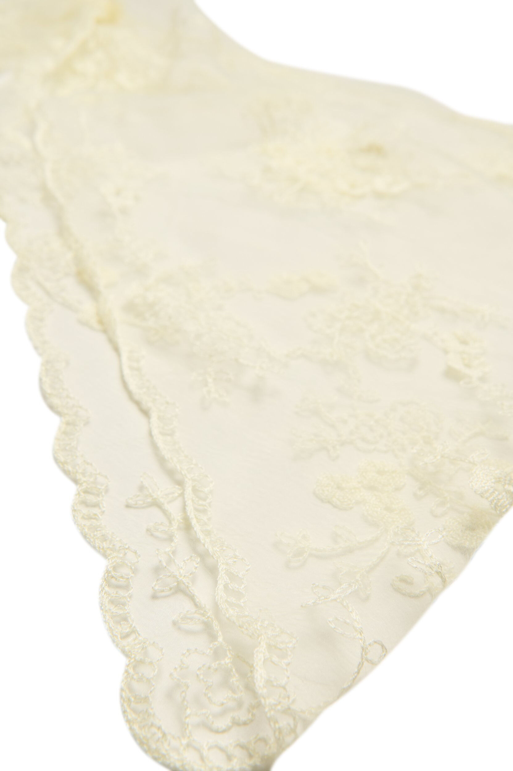 ZizziTr&oacute;jkatny koronkowy szal, Beżowy, Packshot image number 1