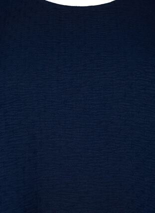 Bluzka z dlugim rekawem i faktura, Navy Blazer, Packshot image number 2