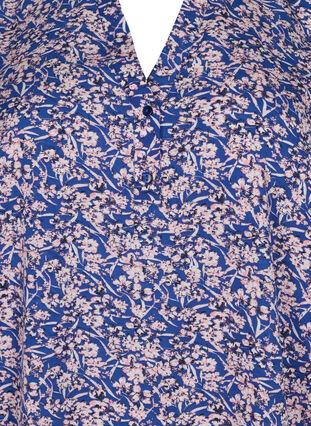 Flash – bluzka z dlugim rekawem i nadrukiem, Strong Blue Flower, Packshot image number 2