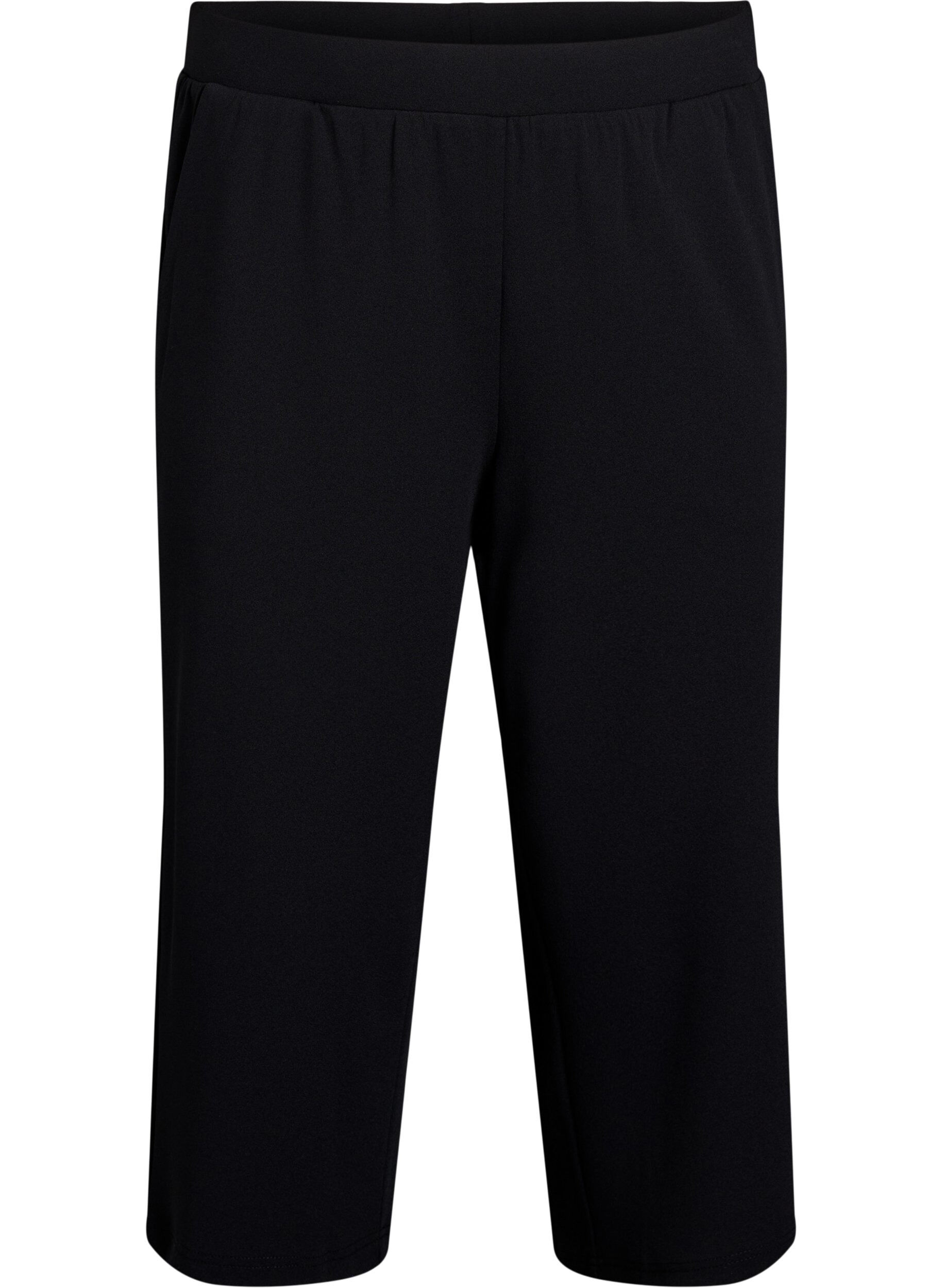 FLASH - Spodnie 3/4 o luznym kroju z wysokim stanem