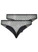 2-pack thong with mesh, Black, Packshot image number 1