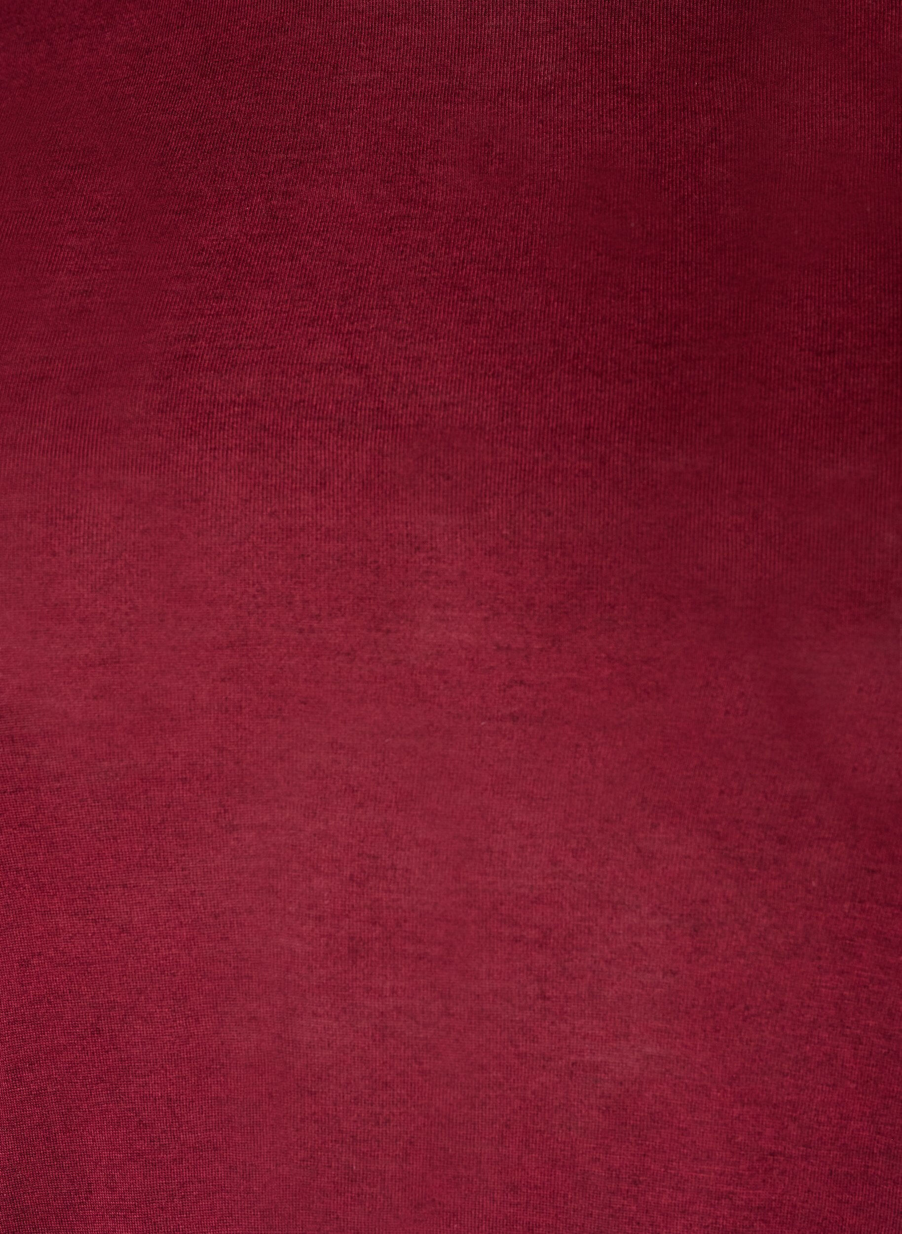 ZizziBluzka z dlugim rekawem z welny i wiskozy, Czerwony, Packshot image number 2