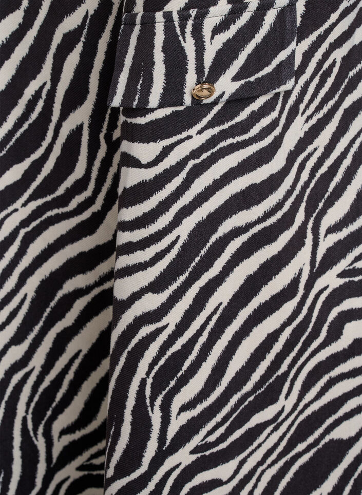 Krótka sukienka o kroju trapezowym z rekawami 7/8, Czarne, Packshot image number 3