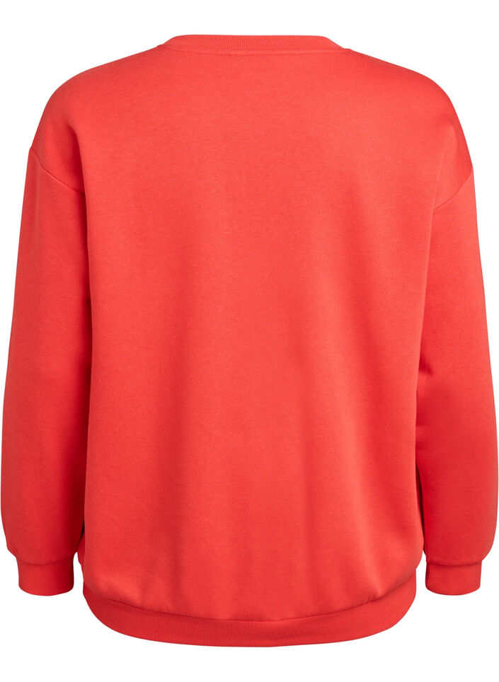 Bluza z motywem z przodu, Czerwony, Packshot image number 1