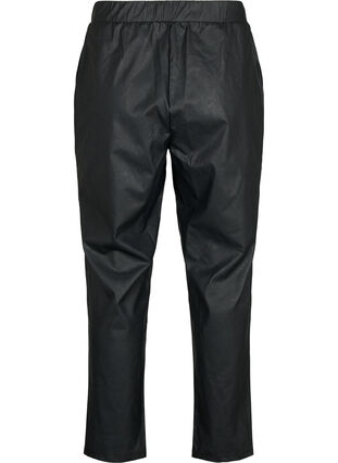 Spodnie z imitacji skóry z kieszeniami, Black, Packshot image number 1