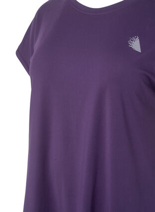 Koszulka treningowa z krótkim rekawem, Purple Plumeria, Packshot image number 2