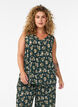 Spodnie culotte z nadrukiem, Czarne, Model image number 0