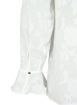 Zakardowa koszula z dlugimi rekawami, Bright White, Packshot image number 3