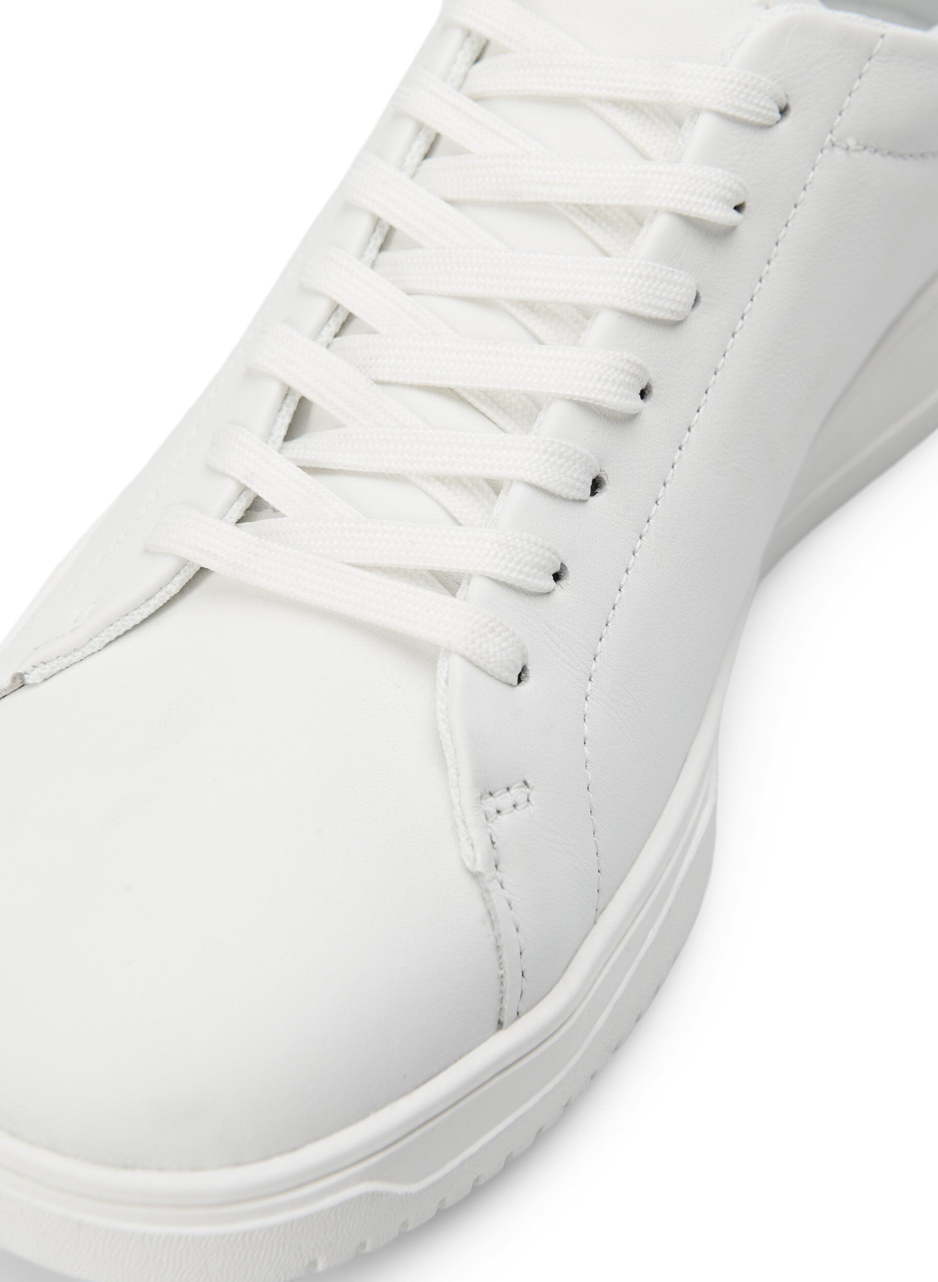Zizzi Sk&oacute;rzane buty sportowe o szerokim kroju, White, Packshot image number 2