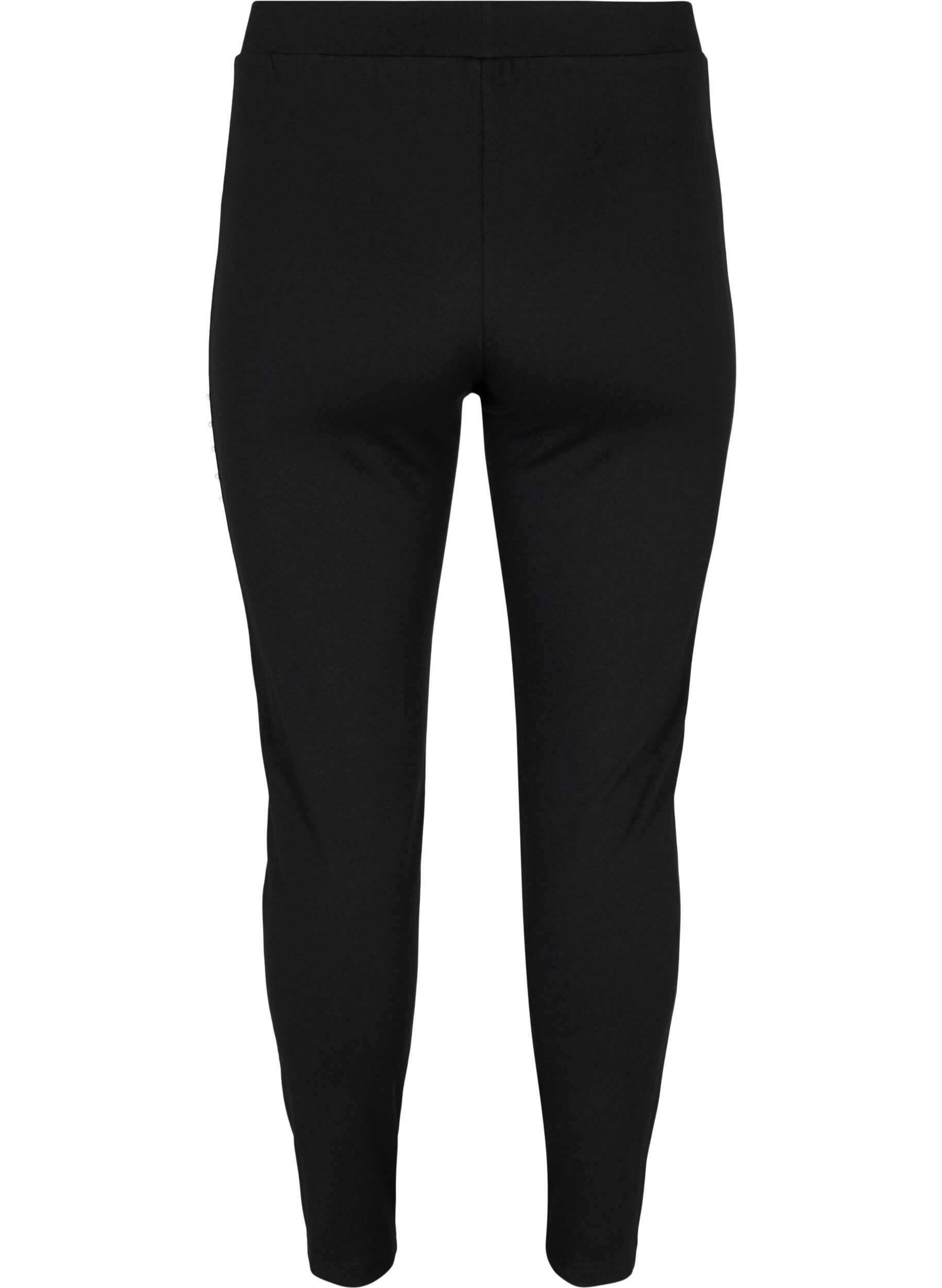Zizzi Leggings with pearls, Black, Packshot image number 1