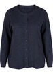 Short melange knitted cardigan with button fastening, Night Sky Mel., Packshot image number 0