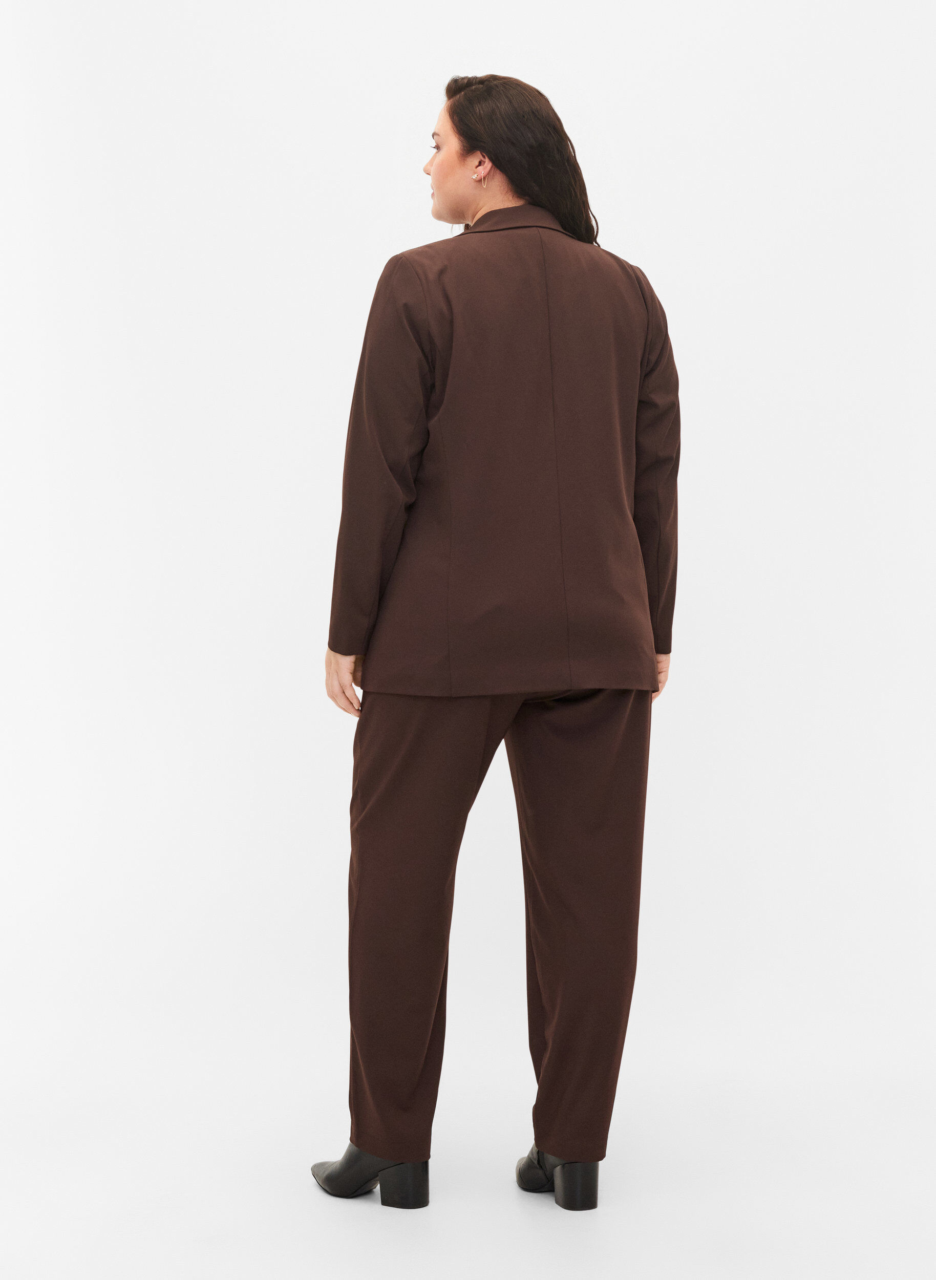 Zizzi Classic trousers with pockets, Java, Model image number 1