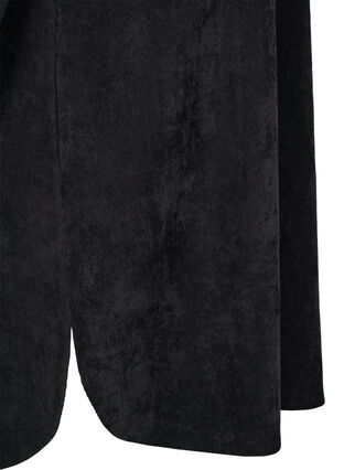 Aksamitna sukienka z 3/4-length rekawami i guzikami, Black, Packshot image number 3