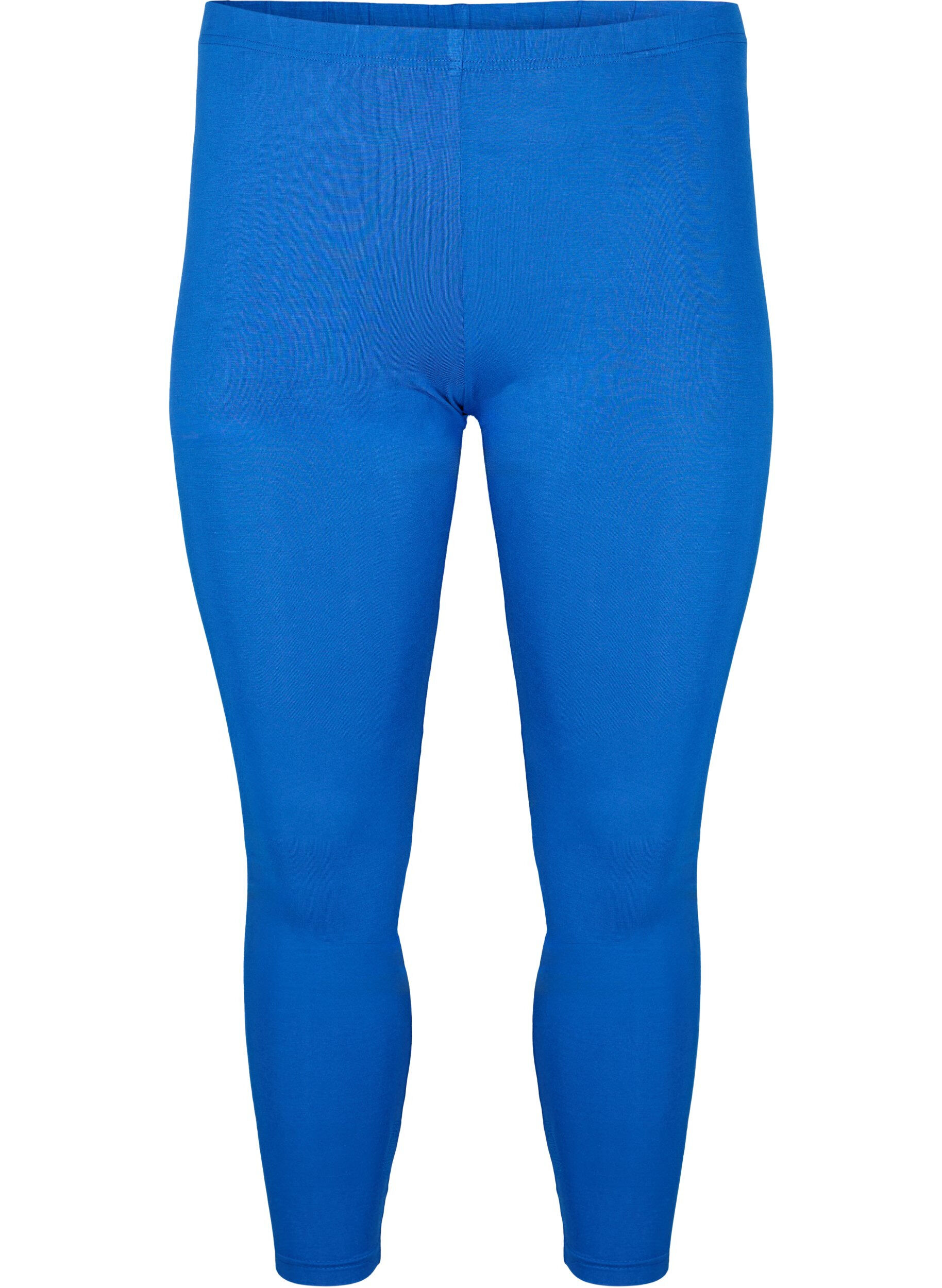 Zizzi Legginsy basic z wiskozy, Niebieskie, Packshot image number 0