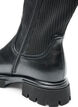 Wysokie buty z zamkiem i elastycznymi panelami, Czarne, Packshot image number 5