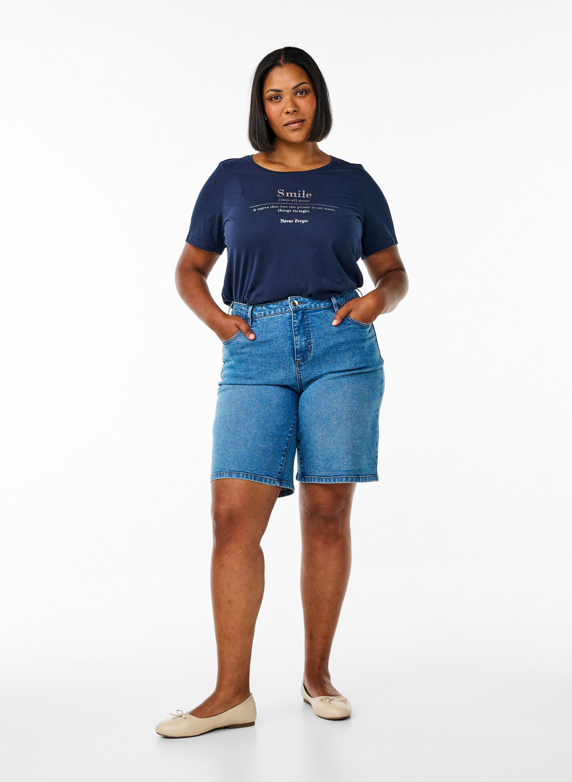 Zizzi FLASH - T-shirt z nadrukiem, Niebieskie, Model image number 1