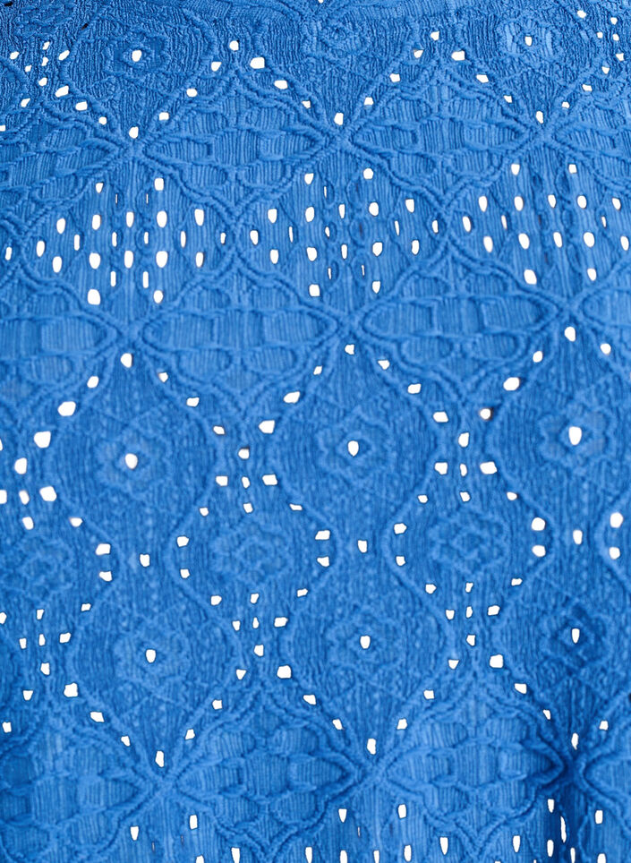 Bluzka z dlugim rekawem z haftem azurowym, Niebieskie, Packshot image number 2