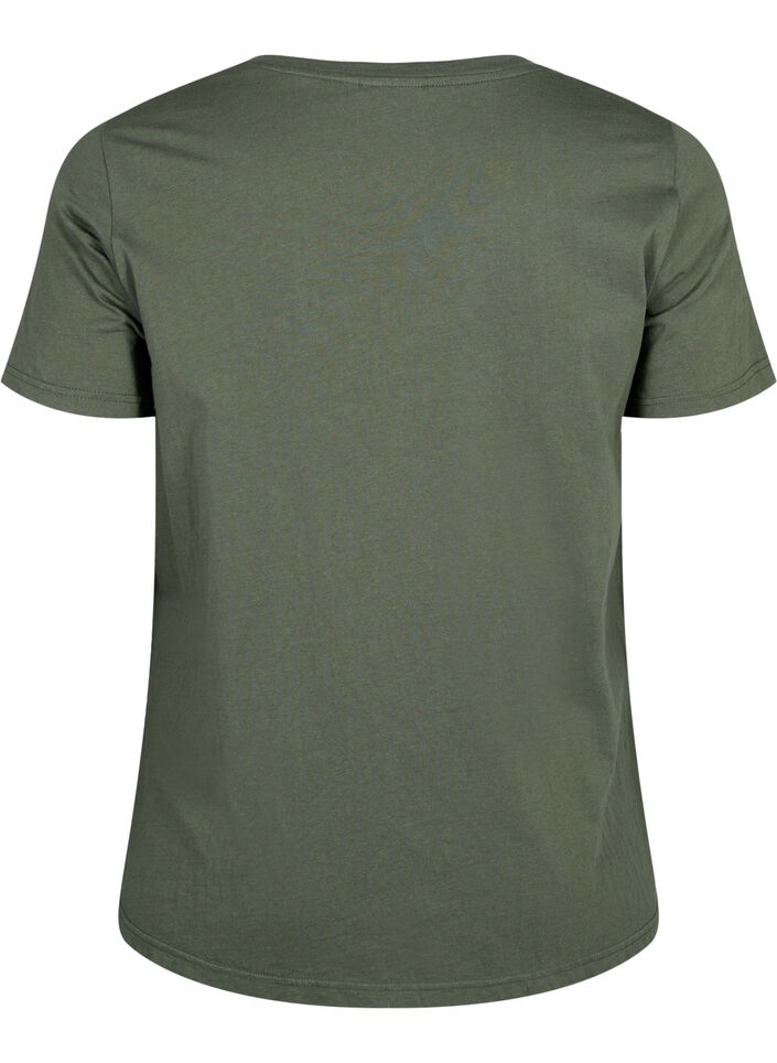 Bawelniana koszulka z krysztalkami, Thyme w. Rhinestones, Packshot image number 1