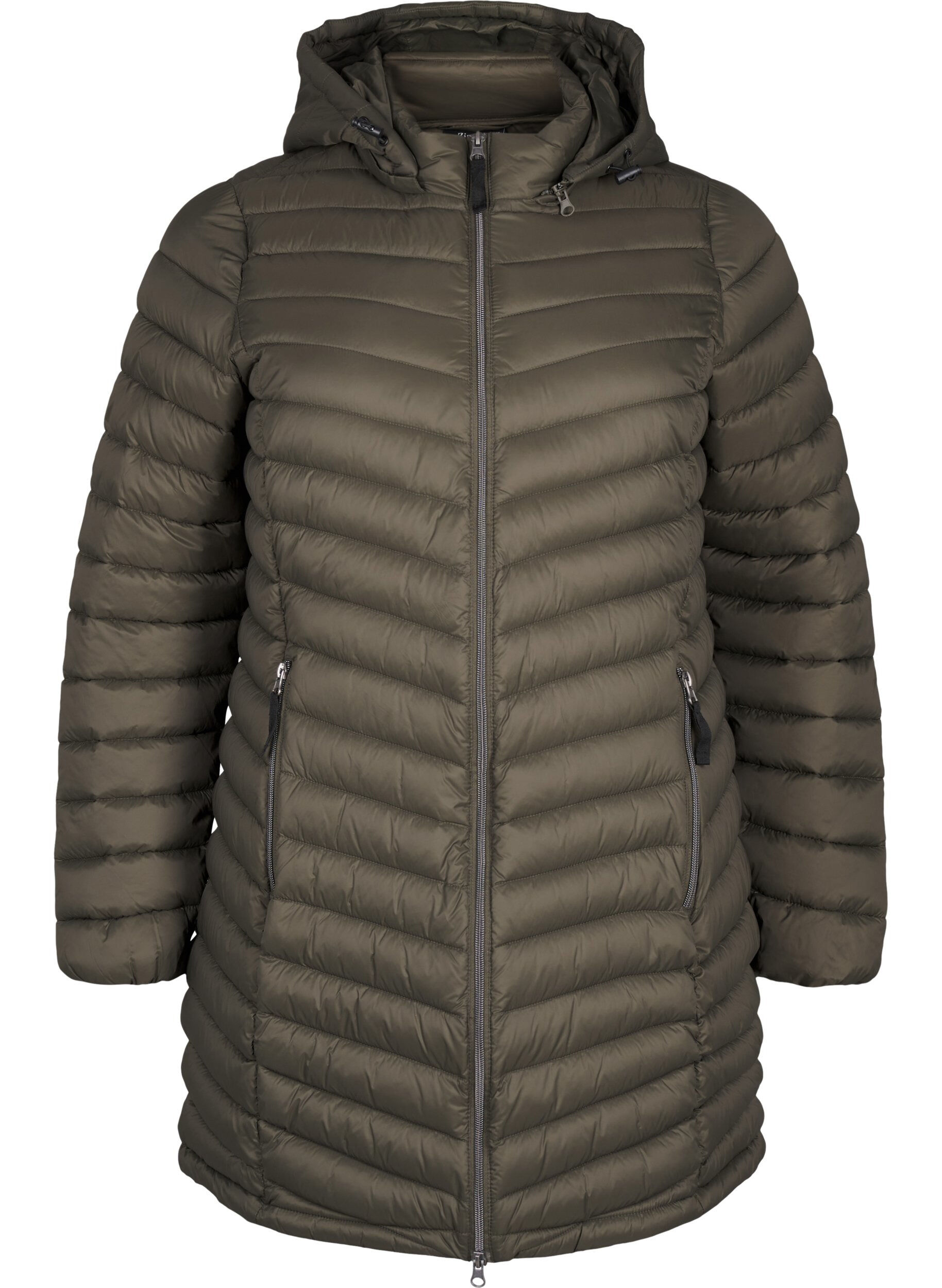 Zizzi Lekka kurtka z kieszeniami i odpinanym kapturem, Zielony, Packshot image number 0