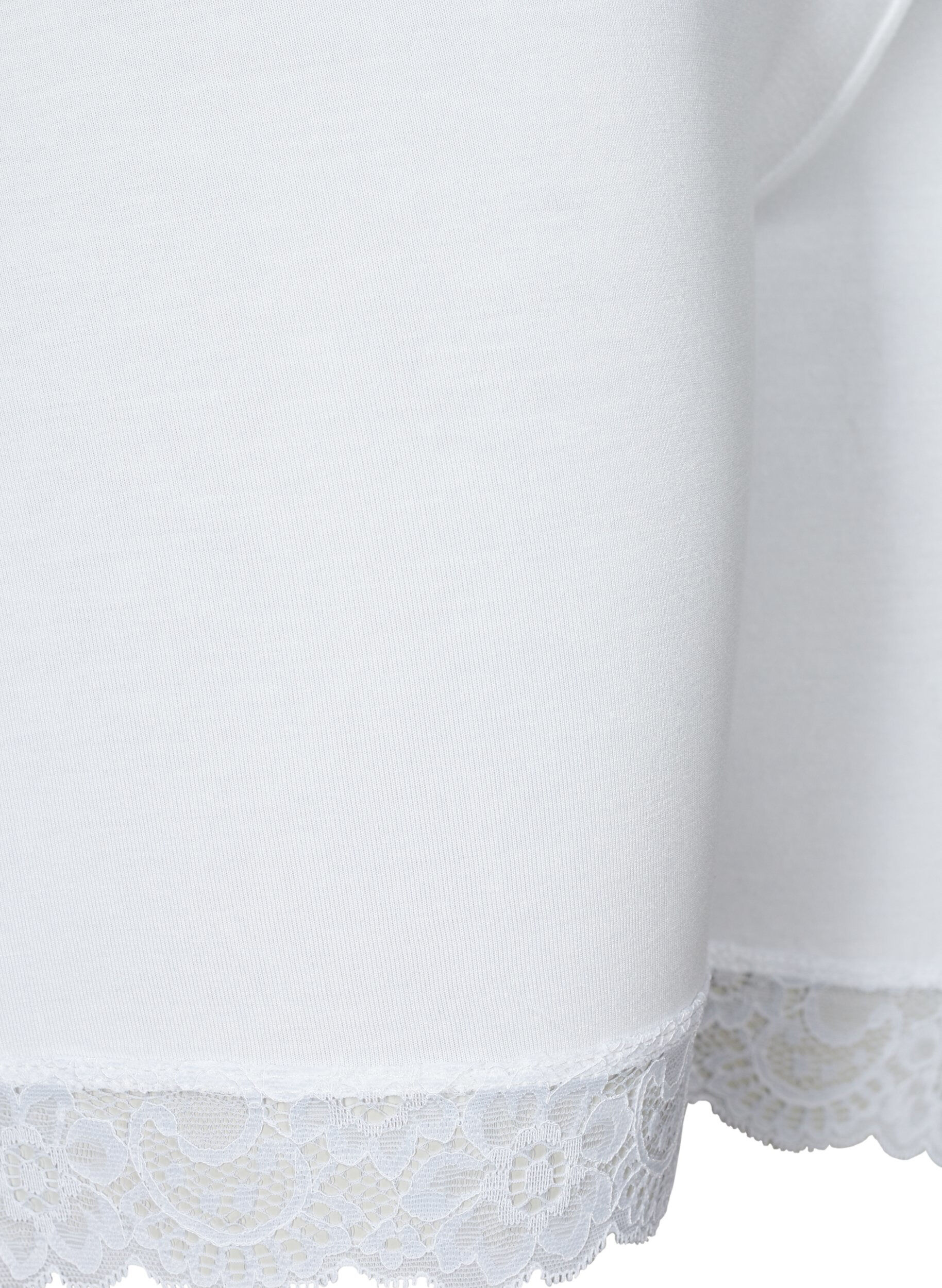 Zizzi Szorty rowerowe z koronkowym wykonczeniem, Biały, Packshot image number 3