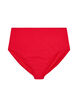 Solid colour bikini bottom with high waist, Red, Packshot image number 0