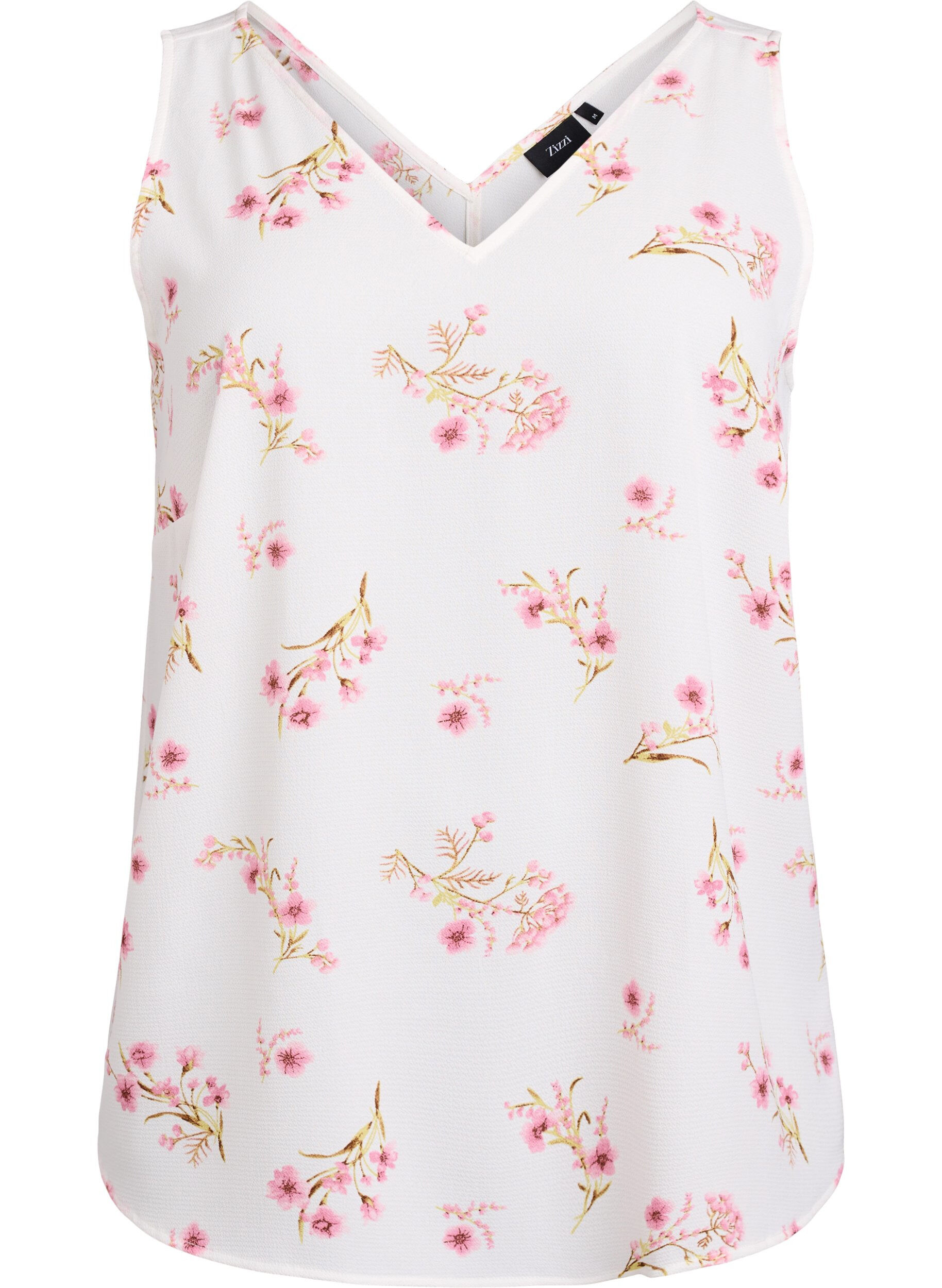 Wzorzysty top z dekoltem w serek