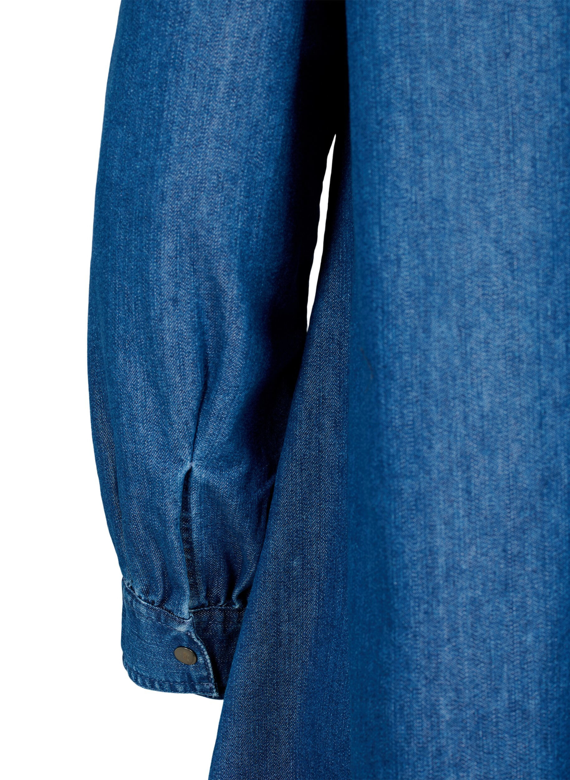 Zizzi Dzinsowa sukienka z dlugim rekawem, Blue denim, Packshot image number 3