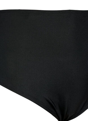 Dól bikini w jednolitym kolorze z regularnym stanem, Black, Packshot image number 2