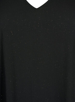 FLASH - Sukienka z dlugim rekawem i brokatem, Black w. Silver , Packshot image number 2