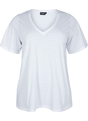 Flash - koszulki 2-pack z dekoltem w szpic, White/Black, Packshot image number 2