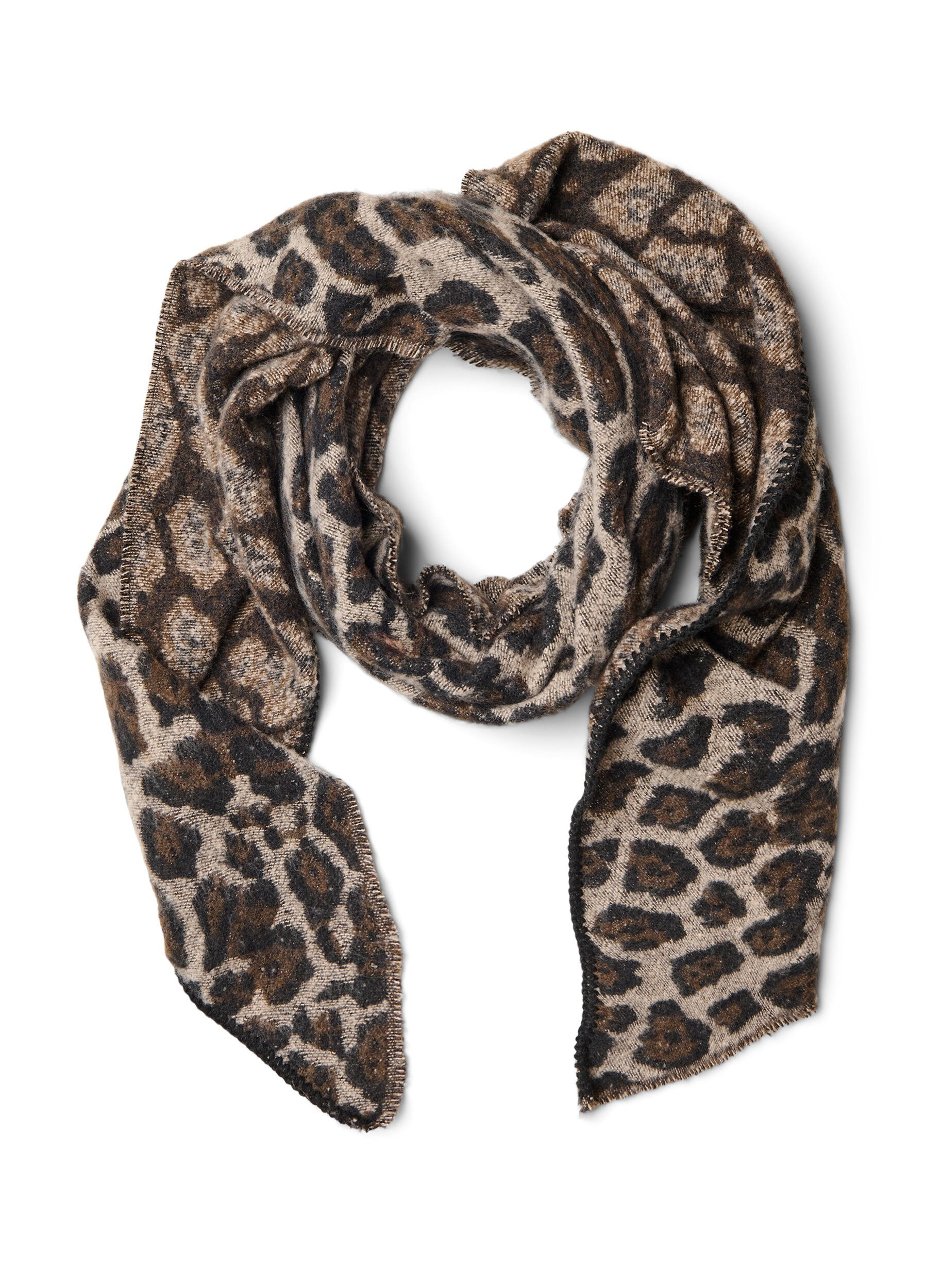 Miekki szalik ze wzorem w cieplych kolorach