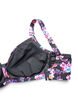 Wzorzysty biustonosz bikini z fiszbinami, Fioletowy, Packshot image number 3