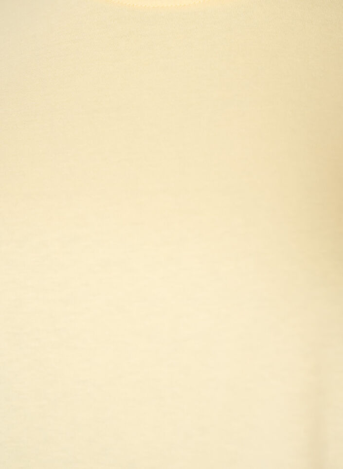 T-shirt z asymetrycznym koronkowym wykonczeniem, Ż&oacute;łty, Packshot image number 2