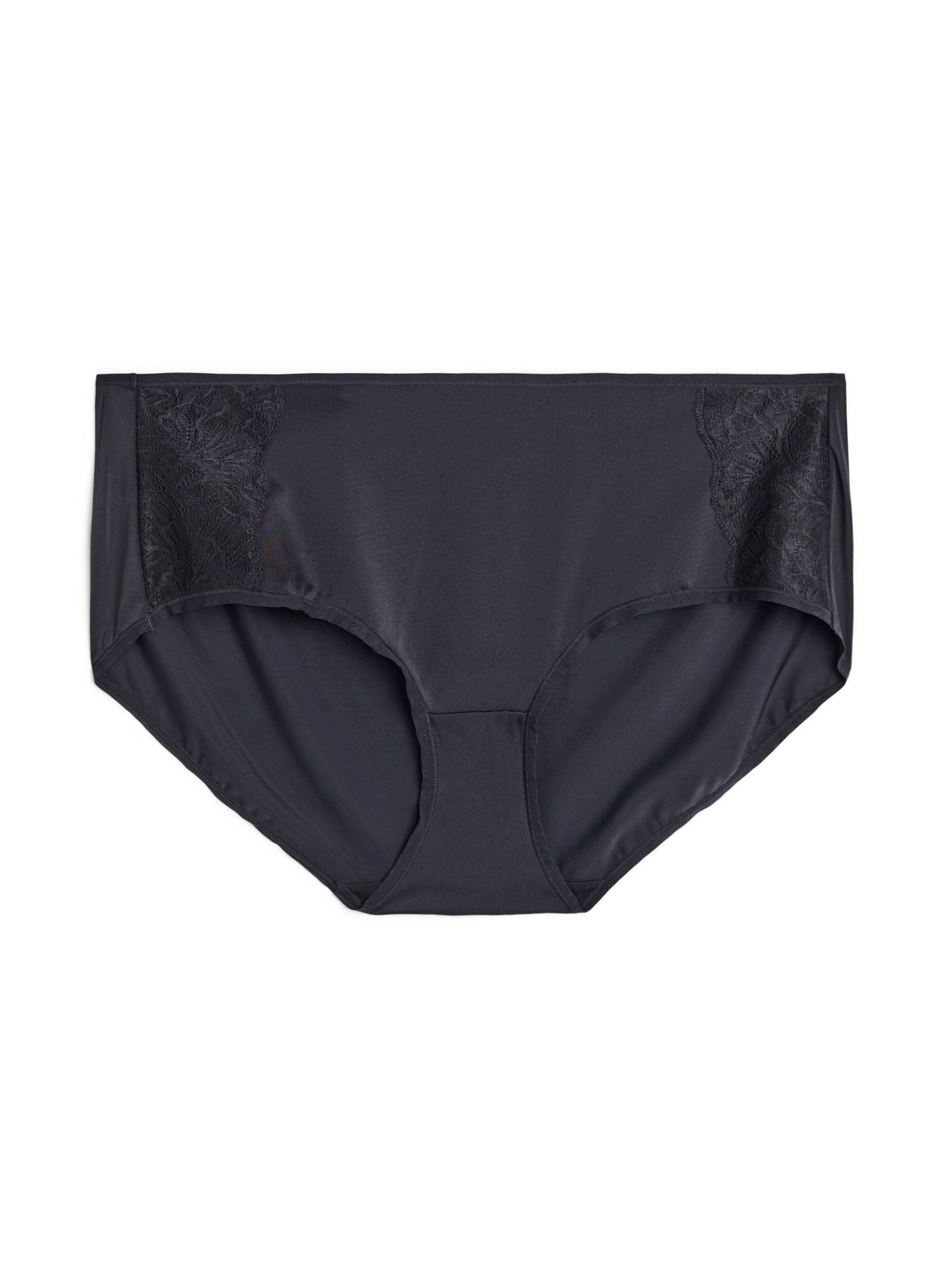 Zizzi Bielizna ze srednim staniem 2-pack, Czarne, Packshot image number 2