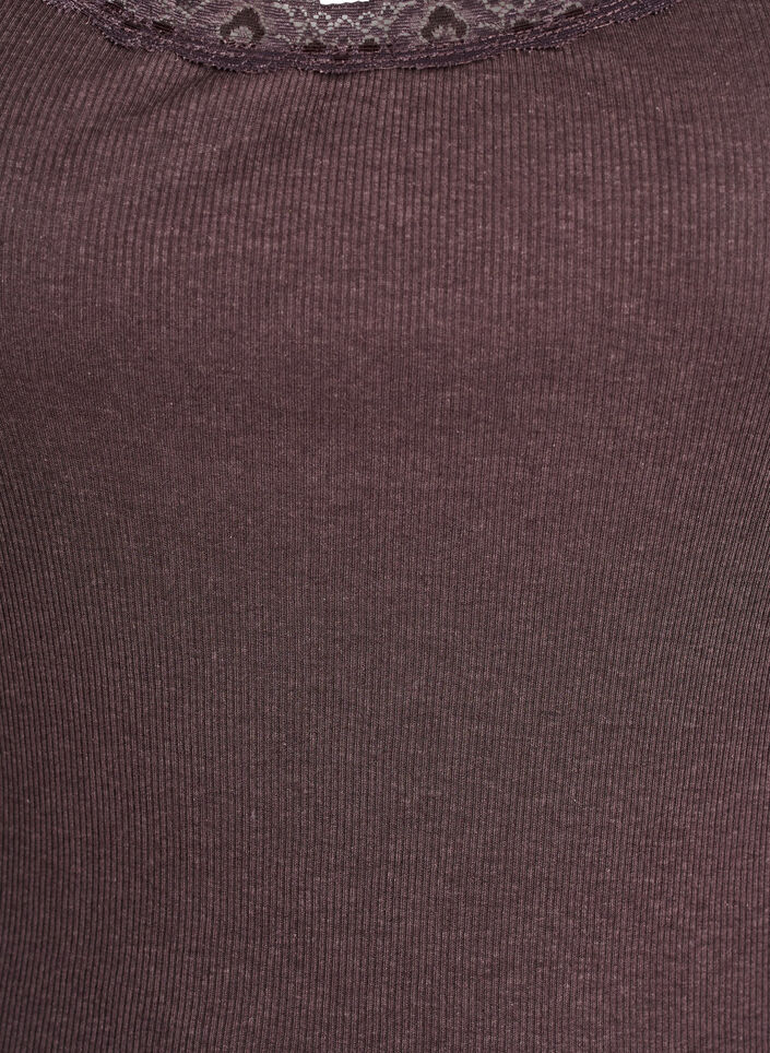 Top z koronkowym wykonczeniem, Brązowy, Packshot image number 2