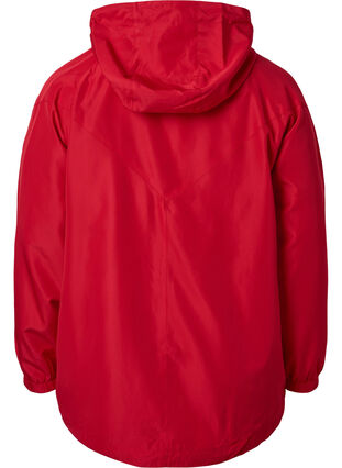 Krótka kurtka z kapturem i regulowanym dolem, Tango Red, Packshot image number 1