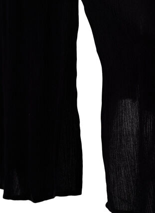 Wiskozowa sukienka koszulowa z krótkimi rekawami, Black, Packshot image number 3