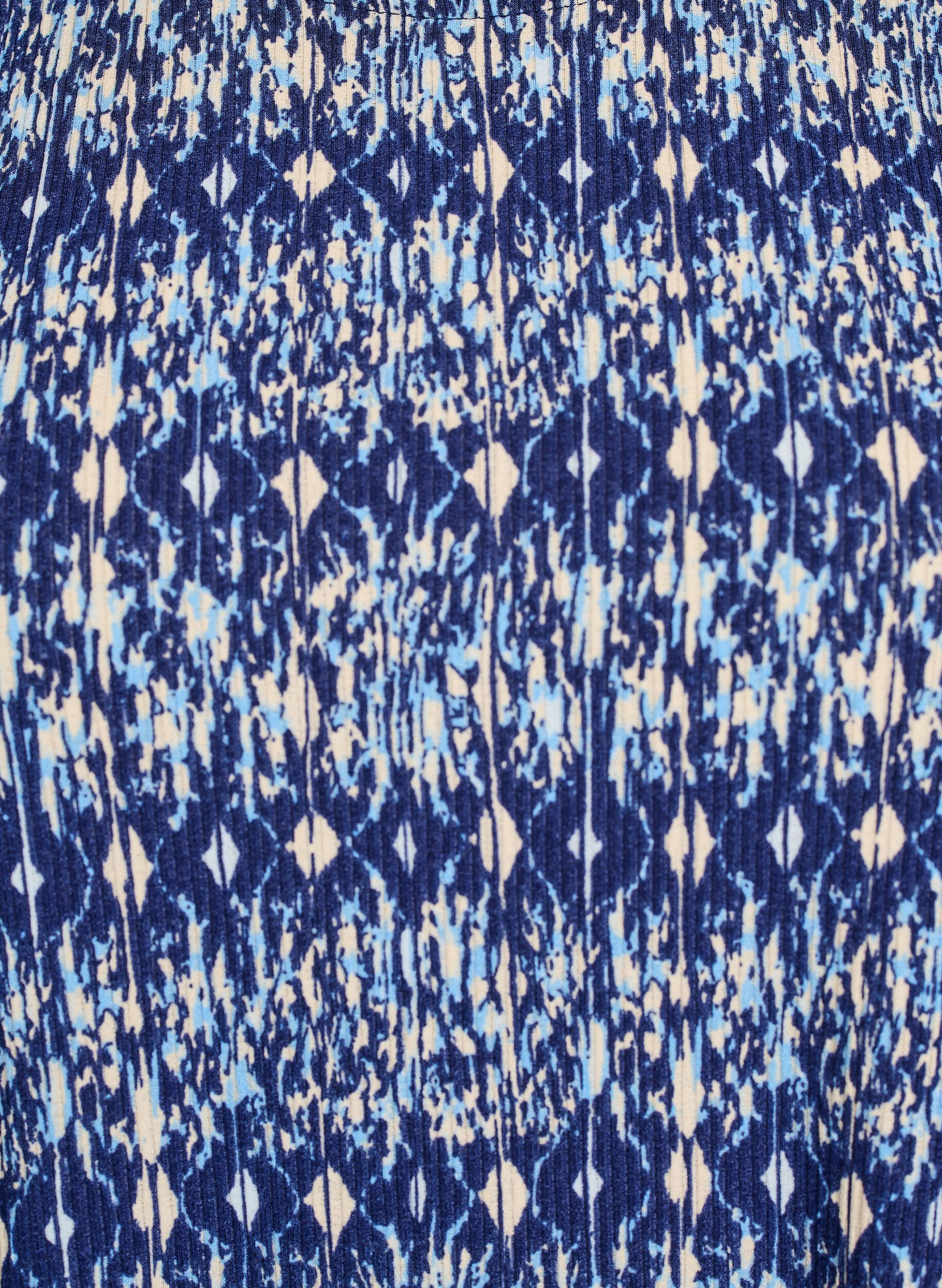 Zizzi Wzorzysta bluzka z kr&oacute;tkim rekawem, Niebieskie, Packshot image number 2